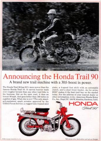 Honda Trail CT90 Ad - Announcing the Honda Trail 90