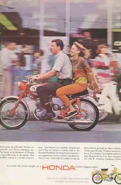 Honda Trail CT90 Ad - Man & Woman on a Bike